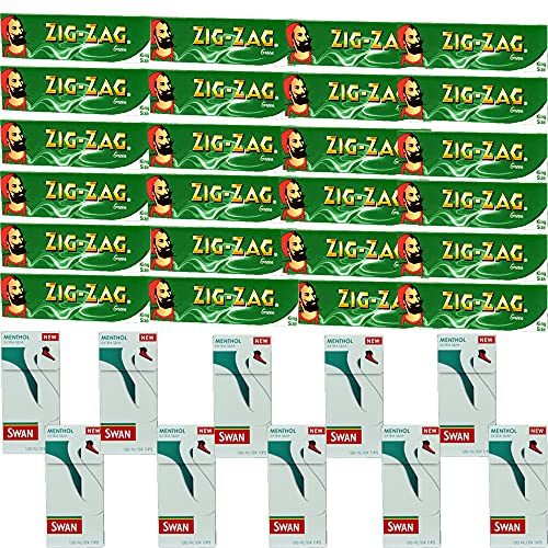 1200 Zig ZAG King Size Rolling Papers & 1200 SWAN Menthol Extra Slim Filter Tips