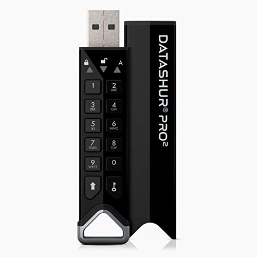 iStorage datAshur PRO2 8 GB | Sicheres Flash-Laufwerk | Zertifiziert nach FIPS 140-2 Level 3 | Passwortgeschützt | Staub-/wasserdicht