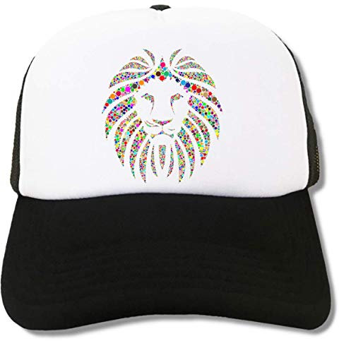 Abstract Wild King Lion Head Color Art Trucker Cap Baseball Hat