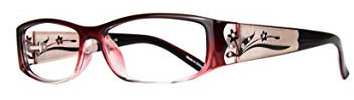EYEBOGO Kaylee Strass Lesebrille für Damen, Damen Lesebrille, Frauen Lesebrillen (Burgund, 1.50)