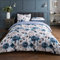 Sleepdown Bettwäsche-Set, Blau, 135 cm x 200 cm plus 1 Kissenbezug 80 cm x 80 cm, Blumenmuster, Polybaumwolle