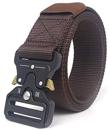 Armee Militär Taktischer Gürtel Tactical Belt Nylon Metallschnalle für Überleben der Jagdarmee Jagdtraining Laufen Klettern im Freien Schwarz/Braun/Armee Grün/Blau/Khaki