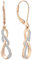 JO WISDOM Damen Ohrhänger Unendlichkeit Infinity silber 925,Ohrringe Hängende mit 3A Zirkonia Schmuck für Frauen Mädchen Mutter mit Rosévergoldet,Schmuck für Frauen