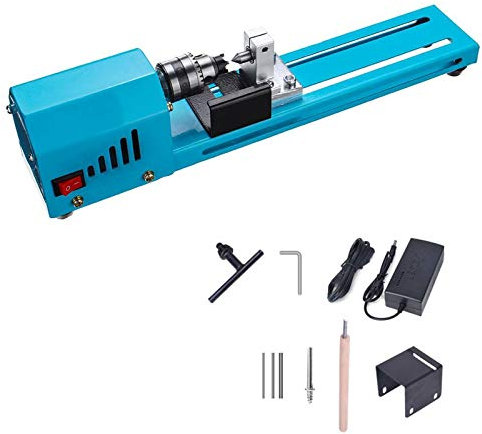 Tornio Per Legno A Velocità Variabile Tornio Del Banco Fai Da Te Fatti Legno Tornio Mini Tornio 150 W Velocità Fino A 7000 Giri/Min Macchina Per Lucidatura