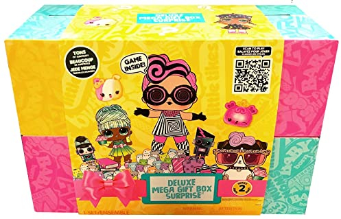 Na! Na! Na! Surprise 118534EUC Deluxe Mega Geschenkbox Serie 2 für Kinder-Geheime Geschenk-Box mit 35+ Überraschungen-LOL Surprise, Lalaloopsy, Num Noms, Moj & mehr