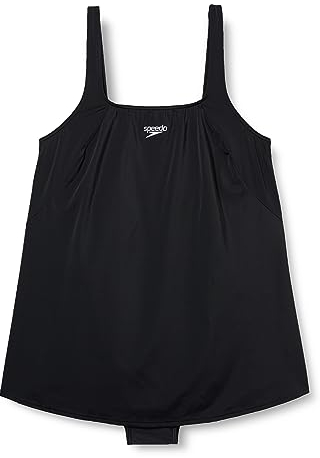 Speedo Damen Eco Endurance+ Kickback Badeanzug | Chlorbeständig | Recyclingmaterial | Schwimmtraining | Athletische Passform | Schwimm-Fitness Schwimmbekleidung, Schwarz, 32