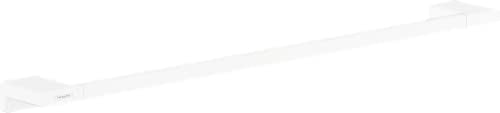 hansgrohe AddStoris - Badetuchhalter, Handtuchhalter für Wandmontage, verdeckte Befestigung, Badezimmer Zubehör, Mattweiß, 41747700