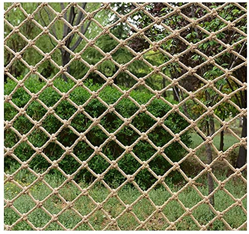 Hanfseil, dekoratives Netz, Kletterseil, für Kinder, Sicherheit, Hanf, Hintergrundwand, dekoratives Juteschnur, für Outdoor-Training, Seil, Geländer, Kindersicherheitsnetz, Hanfseil, 3 x 6 m