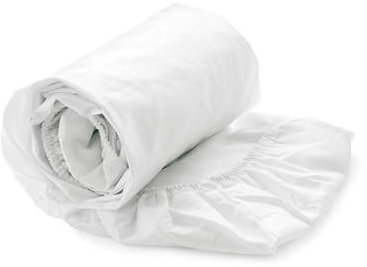 Heckett & Lane Spannbettlaken Elementi 100% Baumwolle Mako Satin Weiß 40cm Steghöhe 90 x 210-220 cm