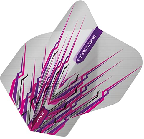 RED DRAGON Peter Wright Snakebite Hardcore Mohawk Purple Dart Flights - 3 Sets Per Pack (9 Flights in Total)