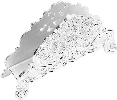 Tiardey Serviettenhalter,Metal Craft Table Tissue Holder Serviettenst?nder für Home Hotel Restaurant Desktop Cafe Ornamente - Silber