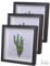 Houstimi 3D-Bilderrahmen zum Befüllen Bilderrahmen 20x20cm Schwarz Objektrahmen 3er Pack Rahmen aus Massivholz und Echtglas für Objekte bis 1.5cm