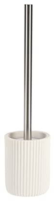 GESTREIFTE POLYRESIN-WC-BÜRSTE - WEISS