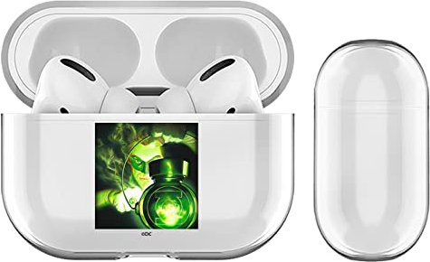 Head Case Designs Offizielle Green Lantern DC Comics Portrait Schluessel Kunst Durchsichtig Harte Kristall Handyhülle Hülle Huelle kompatibel mit Apple AirPods Pro Charging Case