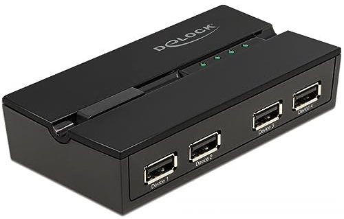Delock Interruttore Usb 2.0 Da 4 Pc Per 4 Dispositivi (delock - Usb Sharing Switch Til Perife)