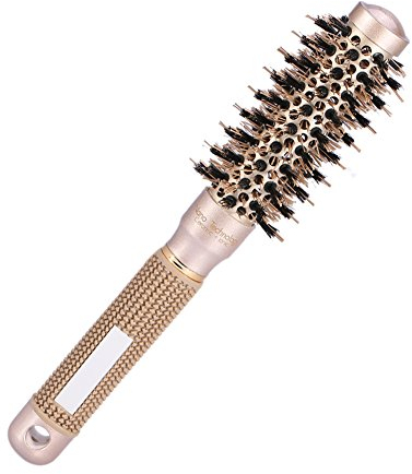 Rundbürste Haarbürste Rund Wildschweinborsten Rundbürste Groß Ceramic & Ionic Haarbürste, Wildschweinborsten Bürste Rundbürste zum Föhnen, Stylen, Locken 25/32/45/53 mm(25mm)