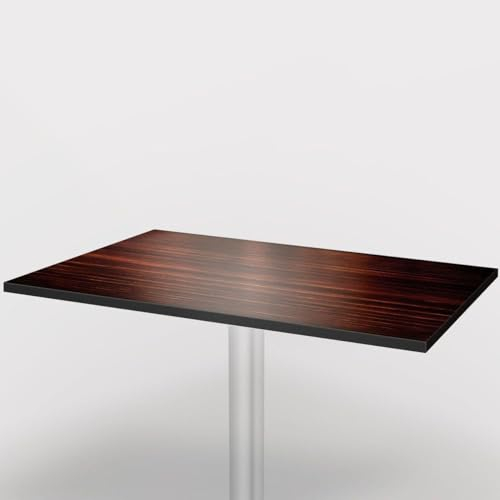 GGMMÖBEL COMPACT | 2-er Set Esstisch HPL Tischplatte | 118 x 58 cm | Dark Walnuß | Perfekt für klappbare Gartentisch, Esstisch | Outdoor | Restaurant, Cafe, Bar