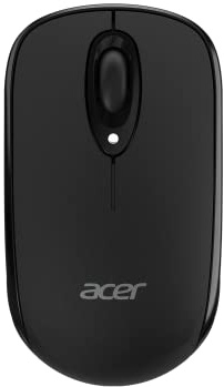 acer Souris optique Bluetooth noire | 1000 DPI | PC Windows et fonctionne avec Chromebook | Entièrement recouverte d'un corps protégé par les ions argentés