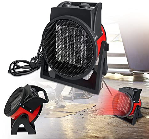 HENGMEI Heizlüfter Elektroheizer 2000 Watt Elektroheizung Keramikheizer Leise mit Überhitzungsschutz Bauheizer
