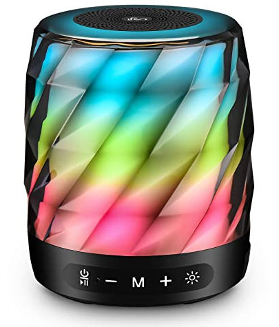 LFS Altavoz Bluetooth de 20 W, altavoz inalámbrico portátil impermeable, luz nocturna LED, cambio automático, tarjeta micro SD TWS estéreo, compatible con iPhone Samsung