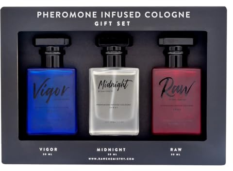 RawChemistry Pheromone Infused Men's Cologne Collection – 3 pk, 1 oz Each
