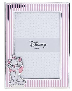 VALENTI & CO. Disney Baby - Minou Aristocats Bilderrahmen in Silber für Kinder, Geschenkidee für Taufe, Geburt oder Geburtstag (9x13 cm)