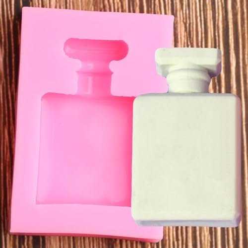 Stampi per sapone, 5,7 x 3,8 cm, in silicone, a forma di bottiglia di profumo, strumenti per decorare torte nuziali, cupcake, cioccolato, pasta di zucchero, stampi da forno
