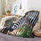 Kuscheldecke Flauschig Decke 220x240 Wilde Tiere Warm Flanell Fleecedecke Zebra für Sofa und Bett, Weich Gemütlich Wohndecke als Couchdecke Tagesdecke Kniedecke