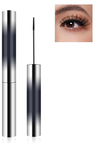 WAWJ 3D Curling Eyelash Iron Mascara Classic, 3D Curling Wimperneisen-Mascara, Wasserdicht und Langlebig Mascara mit Metallbürste, Not Easy to Smudge, Long Lasting, No Flaking, No Clumping (Schwarz)