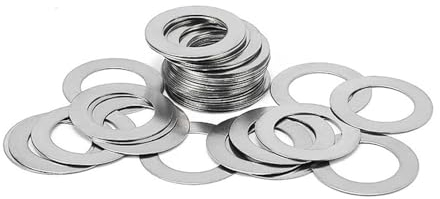 SINEKY 20 teile/los 304 Edelstahl Ultra Dünne Flache Unterlegscheibe M3 M4 M5 M6 M8 M10 M12 M14 Einstellscheibe Plain dichtung 0,1mm 0,2mm 0,3mm (Color : Thickness 0.1mm, Size : M10x16)