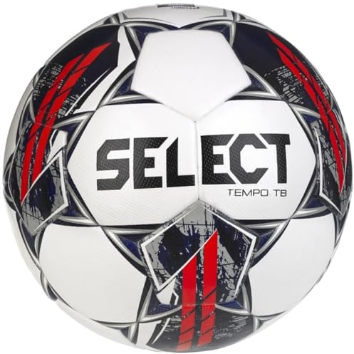 Select Tempo TB FIFA Basic V23 Ball Tempo TB WHT-BLK, Unisex, Fußball, White/Black/Navy/Red, 4