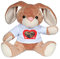 Wanapix | Hase Kuscheltier Personalisierte mit Foto und Text | Plüschtier Valentinstag | Stofftier | Originelles Geschenk | 14x19 cm | Heart
