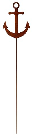 Manufaktur Lichtbogen Rost Gartenstecker Anker 62 cm