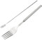 AIZHAZHA Forchetta Allungabile, Forchetta Telescopica, Posate in Acciaio Inox, Telescopica Allungabile Manico Lungo Forchetta Barbecue Forcella Allungabile fino a 64 cm, Forchetta da Dessert