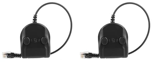 2PCS Telephone Training Adapter Y Splitter for Headset, Crystal Headset Telephone Training Box Splitter Adapter Headset Phone Splitter Extension Cable