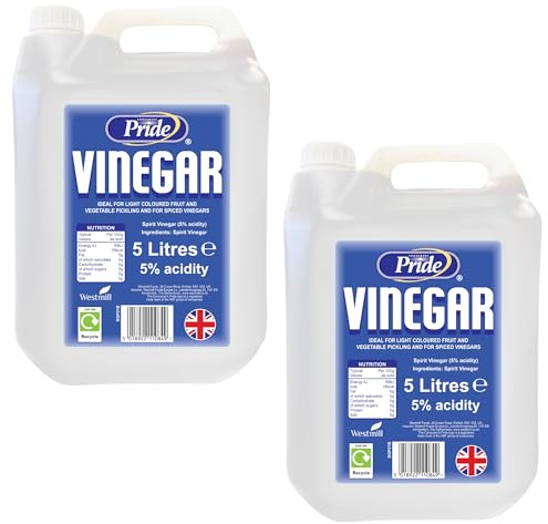 White Vinegar 2x5L | Food Grade, Baking, Pickling, Marinating | UK Made | (Pack of 2) 10 Litres