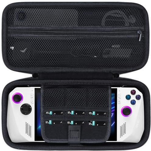 Lebakort Hard Case Compatible with ASUS ROG Ally X / ASUS ROG Ally Z1 / ASUS ROG Ally Z1 Extreme Gaming Handheld Gaming Console (Black Case)