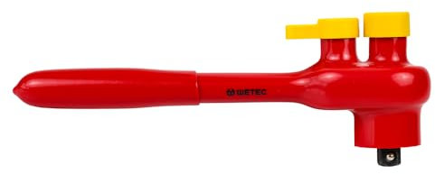 WETEC Umschaltknarre, DIN 7449, VDE, 3/8' (Ratsche Ratschenschlüssel Knarrenschlüssel Ratschenwerkzeug Ratschenknarre Knarrenratsche Steckschlüsselratsche Umschaltratsche) Prüfung: 10.000 V
