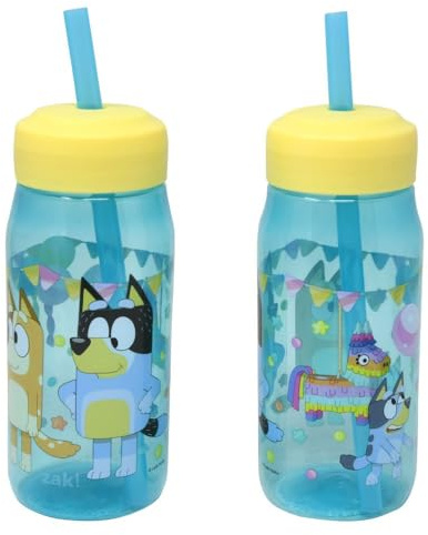 Bluey Water Bottle With Straw- Set Of Two