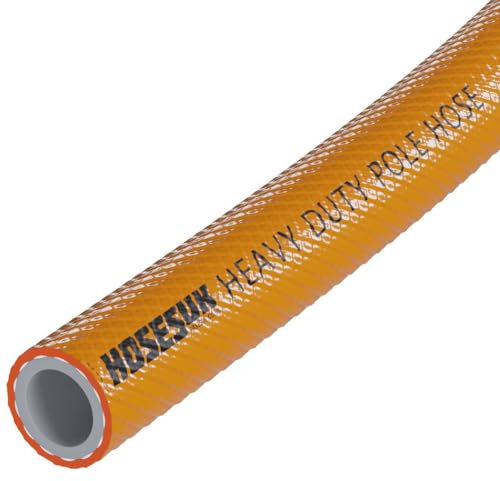 Orange 8mm (5/16 inch) x 14mm (9/16 inch) High Visibility PVC Pole Window Hose 40 Metre