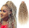 Saisifen 96 Mèches Tresse Au Crochet Boho Goddess Locs pour Femmes Noires, Faux Locs Souples Avec Extrémités Bouclées, Tresses Au Crochet Pré-bouclées t27-613 Blond Ombré 24 Pouces(60cm)