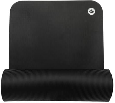 Bodhi Gymnastikmatte | Rutschfeste Sportmatte | Dicke 1,5 cm | Phthalatfrei & Schadstofffrei | Übungsmatte für Fitness, Yoga & Pilates | Fitnessmatte für dein Workout | schwarz