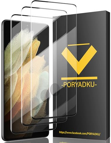 Für Samsung Galaxy S21 Ultra 5G Panzer Schutz Glas (6,80 Zoll), 3 Stück Schutzfolie Glas, 9H Härte, Fingerabdruck kompatibel, HD Anti-Kratzen