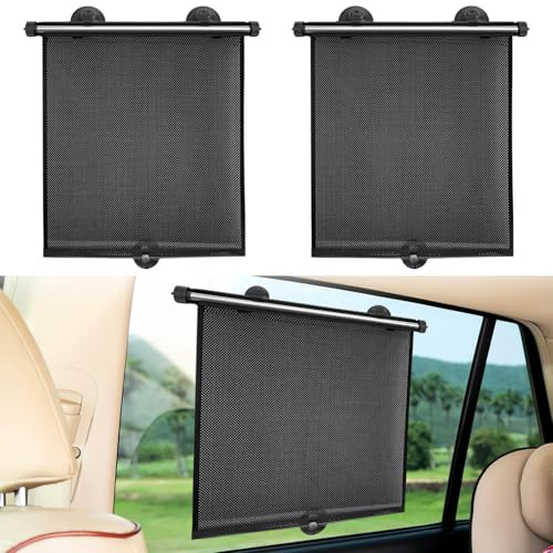2X Autofenster-Sonnenschutz Baby Sonnenrollo Seitenscheibe mit Saugnäpfen
