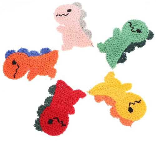 Dinosaurier Haarspangen Geschenkideen für Mädchen, 10 Stück Wolle Metall | Knitted, Dekorativ, Kompakt, für Pony und Zöpfe, Alltagstauglich, Süßes