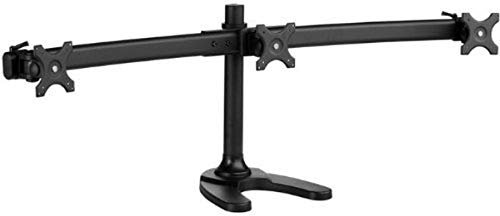 Atdec SD-FS-T Spacedec Triple Monitor Mount with Freestanding or Bolt Through Mounting Option and 75x75/100x100mm VESA Support, Black