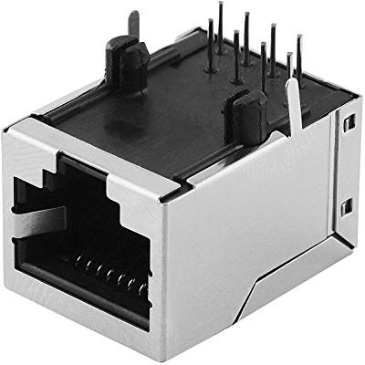 DSL LAN Patch Internet Netzwerk RJ45 Einbau-Buchse Terminal weiblich, Silber