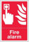 V Safety Fire Alarm Sign - 200mm x 300mm - Self Adhesive Vinyl