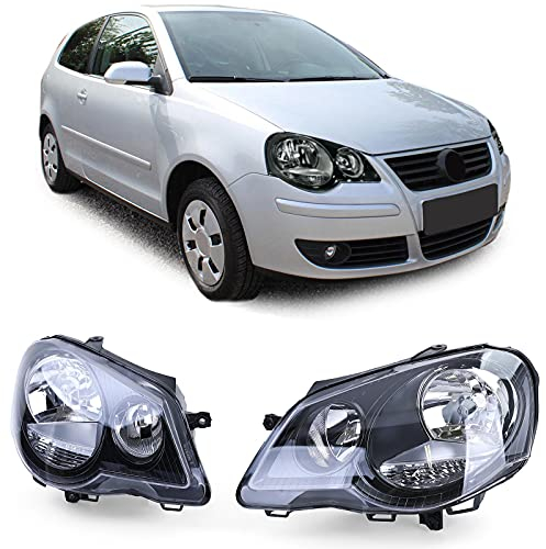 Carparts-Online GTI Cup Scheinwerfer schwarz - Set für VW Polo 9N3 05-09