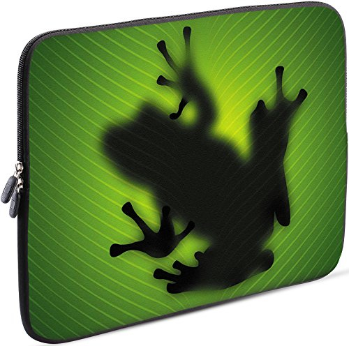 Sidorenko Laptop Tasche für 15-15,6 Zoll - Universal Notebooktasche Schutzhülle - Laptoptasche aus Neopren, PC Computer Hülle Sleeve Case Etui, Grün